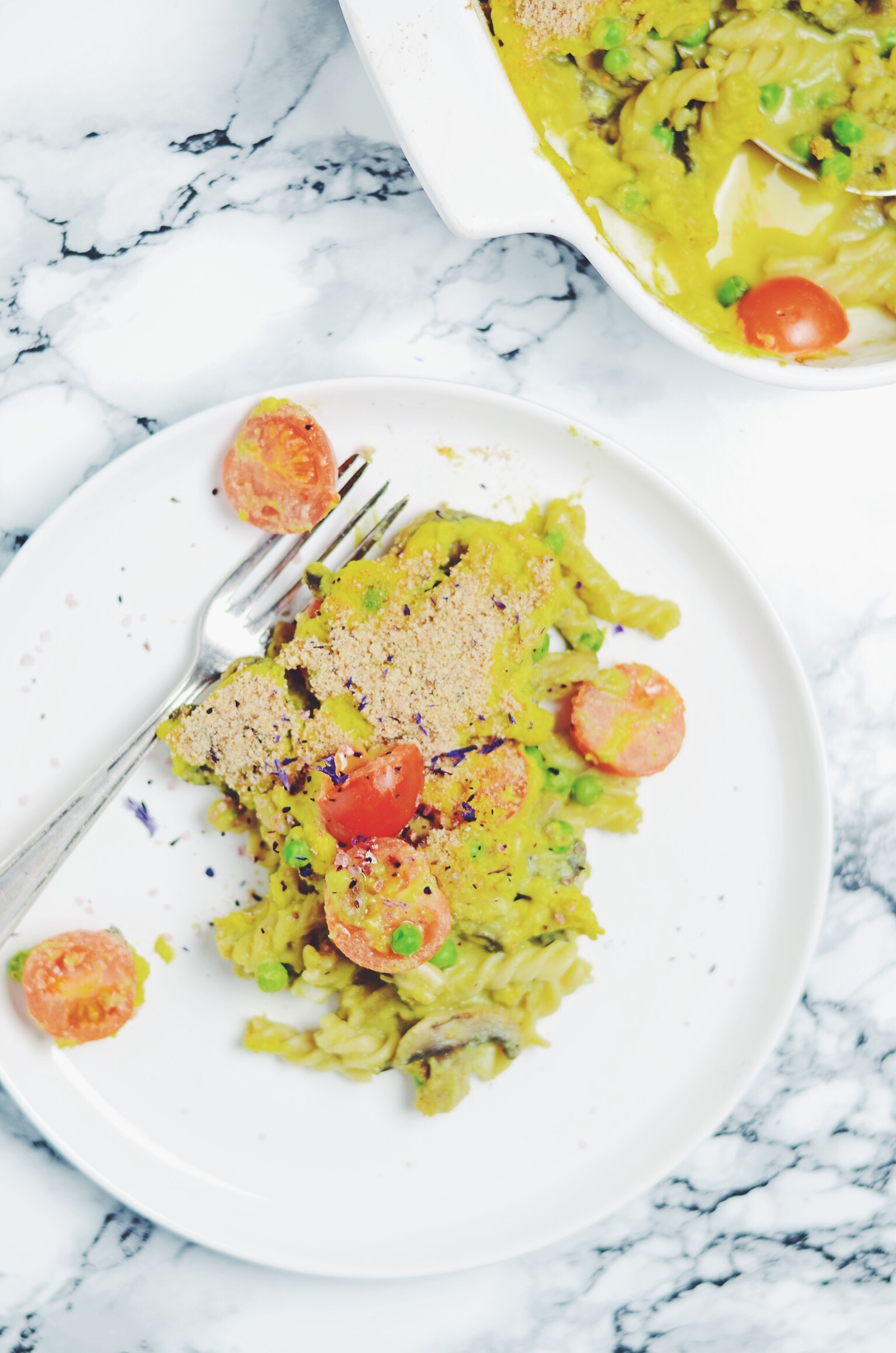 That Creaminess Though - Creamy Vegan Vegetable Pasta Bake